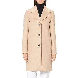 SELECTED FEMME BLACK Slfnew Sasja wollen damesmantel, Beige/motief: Melange