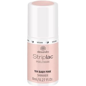 alessandro Striplac Peel or Soak - Vegan - Baby Pink - natuurlijke roze led-nagellak - voor perfecte nagels in 15 minuten - 8 ml