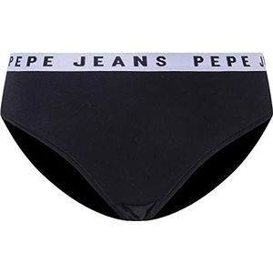 Pepe Jeans Logo bikini stijl ondergoed voor dames, zwart, S, zwart.
