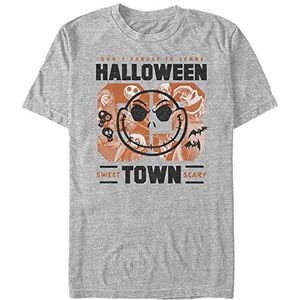 Disney Nightmare Before Christmas-Halloweentown College Organic Korte Mouw T-Shirt Melange Grey S, Melange Grey