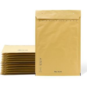 Lot de 400 enveloppes matelassées à bulles Kraft avec fermeture autocollante, sacs d'expédition de vêtements, enveloppes matelassées Kraft - SIDI (270 x 360 mm, 400 unités)