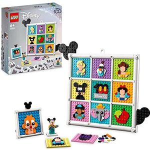 LEGO 43221 Disney 100 jaar Disney-pictogrammen, knutselset voor wandkunst, 72 grappige mozaïekmotieven om te maken, inclusief Mickey Mouse minifiguur, speelgoed voor kinderen