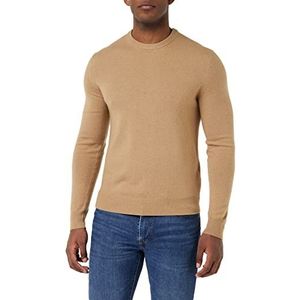 Hackett London Merino Cash Mix Crew Sweatshirt voor heren, lichtbruin, XL, Lichtbruin