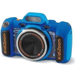 VTech - KidiZoom Duo FX blauw, digitale camera voor kinderen, foto, selfie, video, kleurenscherm, stripstudio, filters en grappige effecten, cadeau voor kinderen van 4 jaar tot 12 jaar - inhoud in het