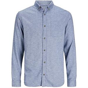 Bestseller A/S Jjeclassic Melange Shirt Ls Sn Herenhemd, Gebleekt denim