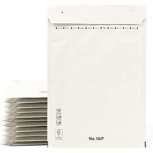 Ofituria Enveloppen, verzendzakken, papieren zakken met bubbels, kleur wit, verzendzakken met zelfklevende lijm (200 enveloppen, 220 x 340 mm)