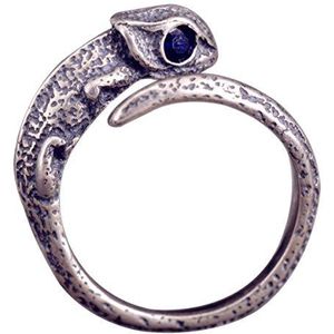 NicoWerk 925 sterling zilver kameleon vintage ring damesring ring ring zilver zilver verstelbaar SRI392, Sterling zilver