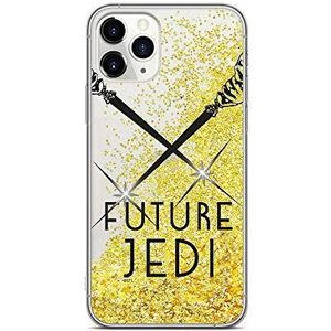 Origineel en officieel gelicentieerd Star Wars Star Wars Liquid Glitter logo voor iPhone 11 PRO perfect aangepast aan de vorm van de smartphone, hoes met overflow glittereffect
