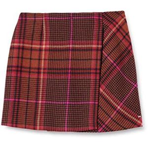 Tommy Hilfiger Wool Check Wrap Shorts skirt rokken recht large check/ecentric magenta, 38 dames, Large Check / Eccentric Magenta