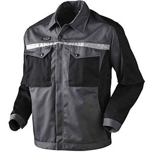 J.A.K. 92055005 Serie 9205 jas 65% polyester 35% katoen grijs zwart maat XXL, Grijs/Zwart