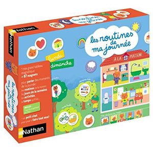 Nathan - Mijn dagrituelen – Kalender om je dagen te organiseren - Groot educatief magneetbord met 87 magneten - Voor kinderen vanaf 3 jaar