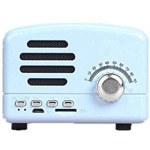 Local Makes A Comeback - Bluetooth-luidspreker, retro smart radio, draadloos, bas, audiokaart, mini creatief, blauw