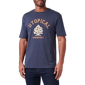 Springfield T-shirt Utipical heren, donkerblauw, maat M, Donkerblauw