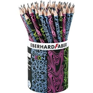Eberhard Faber 511899 - Lot de 72 crayons fluo dans un étui - Dureté HB - Idéal pour l'école, les loisirs et le bureau