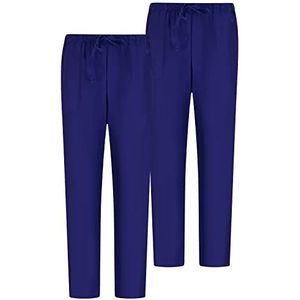 Misemiya - 2 stuks – uniseks broek, elastische tailleband, werkuniform, kliniek, hoopital, violet 68