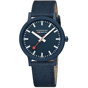 Mondaine Essence 41 mm horloge, Donkere oceaan blauw, Riem