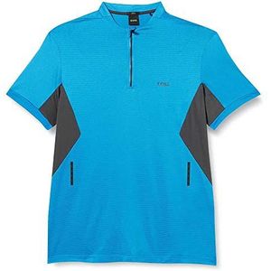 BOSS Pariq Poloshirt voor heren, van stretch-mesh, Open Blue489