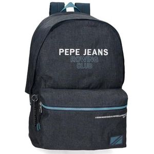 Pepe Jeans Edmon Sac à dos scolaire bleu 31 x 44 x 17,5 cm Polyester 23,87 L by Joumma Bags, bleu, Sac à dos scolaire
