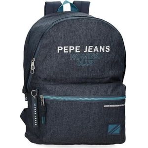 Pepe Jeans Edmon Sac à dos scolaire bleu 31 x 44 x 17,5 cm Polyester 23,87 L by Joumma Bags, bleu, Sac à dos scolaire