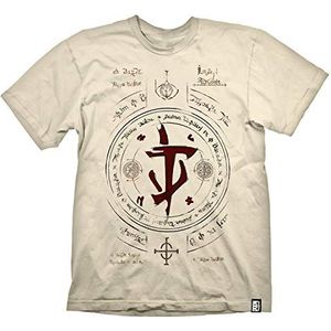 DOOM Eternal - Symbol Slayer T-shirt voor heren, korte mouwen, beige, Beige