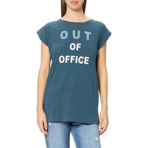 Springfield Out-Office Dames T-Shirt, Blauwe print