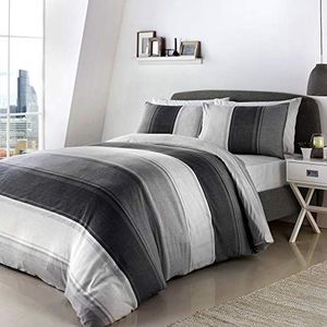 Fusion Betley Beddengoedset, 52% polyester, 48% katoen, grijs, super kingsize beddengoed