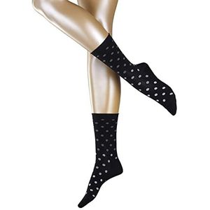 ESPRIT Multicolour Dot Sokken voor dames, katoen, wit, zwart, meerdere kleuren, fijn fantasiemotief, kleurrijke stippen, 1 paar, Zwart (Zwart 3000)