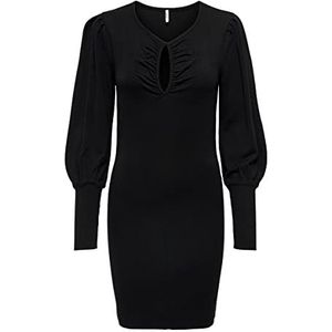 Only Onlsweet L/S Detail Dress KNT jurk (4 stuks) dames, zwart, S, zwart.
