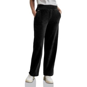 Street One A378285 corduroy broek voor dames, zwart.