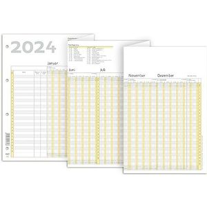 RNK 2910/24 - vakantieplanner 2024 - gegevensacquisitie voor maximaal 26 werknemers, gevouwen tot A4, formaat 1000 x 297 mm, 1 stuk