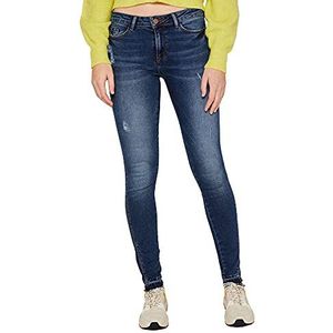 edc by ESPRIT skinny jeans voor dames, Blauw (Blauw Donker Was 901)
