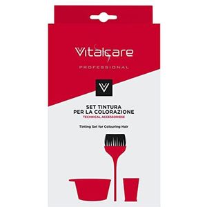 Vitalcare Set van 3 haarkleurmiddelen (1 kom + 1 maatlepel 135 ml + 1 penseel)
