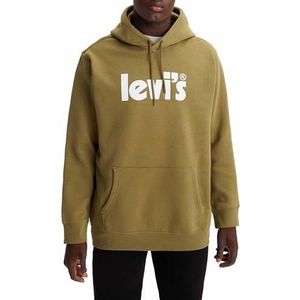 Levi's Graphic Big Bw Martin Graphics Hoodie voor heren, Big Bw Martini hoodie olijf