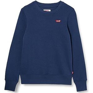 Levi's Lvb 9ee331 trui met ronde hals en logo mini sweatshirts voor jongens, Blauwe staat.