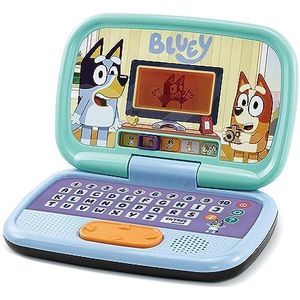 VTech - Bluey, Mijn interactieve computer, kindercomputer met verlicht display, 10 educatieve activiteiten en spelletjes, cadeau voor kinderen van 3 jaar tot 7 jaar - inhoud in het Frans