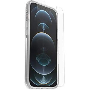 OtterBox Valbescherming voor iPhone 12 Pro Max; Symmetry Clear, ondersteunt 2 x meer vallen dan militaire standaard en displaybeschermfolie van glas, krasbestendig, transparant
