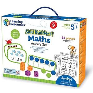 Learning Resources - Skill Builders wiskundige activiteitenkit! educatief speelgoed voor meisjes en jongens van 3, 4, 5 jaar, wiskunde leren, tellen, optellen, aftrekken, tellen tot 100