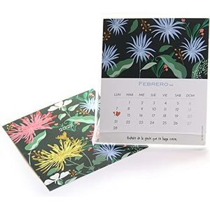 Susiko, Tafelkalender van methacrylaat, optimistische kalender voor een hoopvol jaar, met een vrolijke en unieke boodschap voor elke maand, maandoverzicht, afmetingen 14 x 12,5 cm, gesorteerd