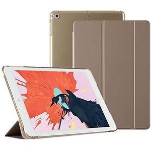 10,2 inch iPad 9e / 8e / 7e generatie (2021/2020/2019) hoes met Smart Wake-up functie, afdekking van de beschermhoes is PU en PC, goud