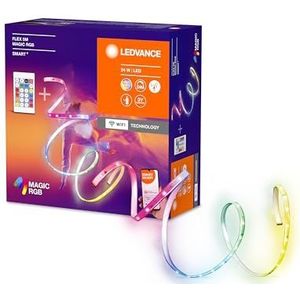 Ledvance Smart+ WIFI FLEX Ledstrip, 5 m, wit, 22 W, 500 lm, dimbaar, magisch lichteffect RGB dynamisch naar keuze van individuele lichtkleuren, app-bediening, lang