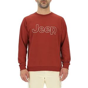 Jeep J Jeep Outline Large Print J23s Sweatshirt met ronde hals, lange gebreide trui voor heren