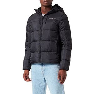 Calvin Klein Jeans Logo Tape LW gewatteerde jas voor heren, Zwart