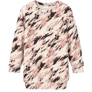 NAME IT Nkfnoikke Ls Long Rlx Sweatshirt Bru Trainingspak voor meisjes (1 stuk), Jet Stream/Aop: Coral Fusion