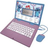 Lexibook - Disney Stitch, tweetalige leercomputer, Frans/Nederlands, speelgoed voor kinderen met 124 activiteiten om te leren, plezier te hebben en piano te spelen, JC598Di10, blauw