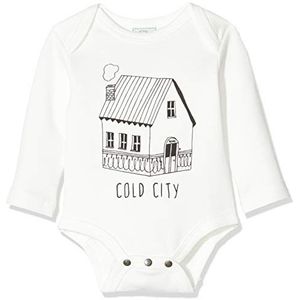 Igi&Co Body met lange mouwen voor baby's, wit (house print op wit Cc), maat 56/62 (fabrieksmaat: 0-3 m), Wit (House Print On White Cc)