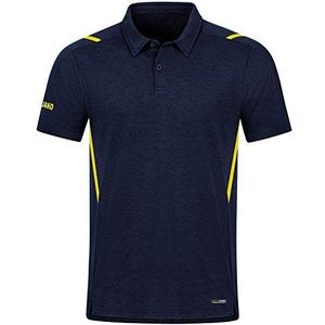 JAKO Challenge Challenge Polo voor heren, marineblauw/neongeel