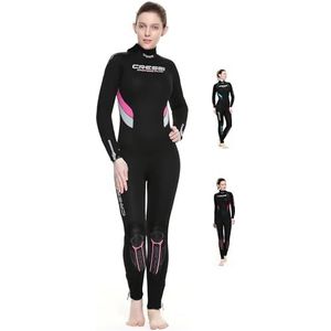Cressi Castoro Lady' wetsuit 2 mm High Stretch dames, zwart/roze/grijs, M/3
