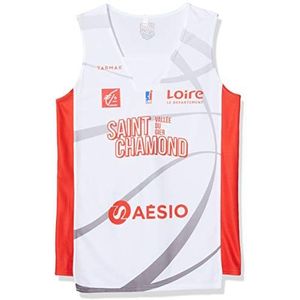 Saint Chamond Basket Saint-chamond officieel thuisshirt 2019-2020, uniseks basketbal voor kinderen, Wit.