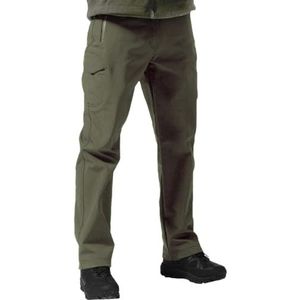 FREE SOLDIER Skibroek voor heren, wandelbroek, warme winter, jachtbroek, waterdicht, outdoorbroek van softshell, gevoerd met fleece (groen, 48 Tall)