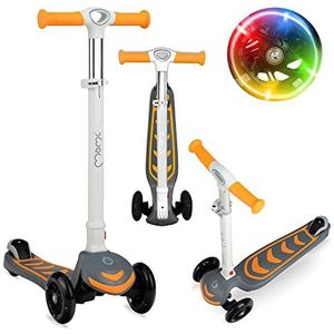 MoMi Scooter Step Vivio - Kinderstep met 3 LED Wielen - Oranje